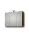 Martin Omega 90 Rectangular Bathroom Mirror made of Particle Board with Cabinet 87x65cm Ashtray