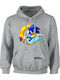 Kinder-Sweatshirt mit Kapuze und Taschen Gray