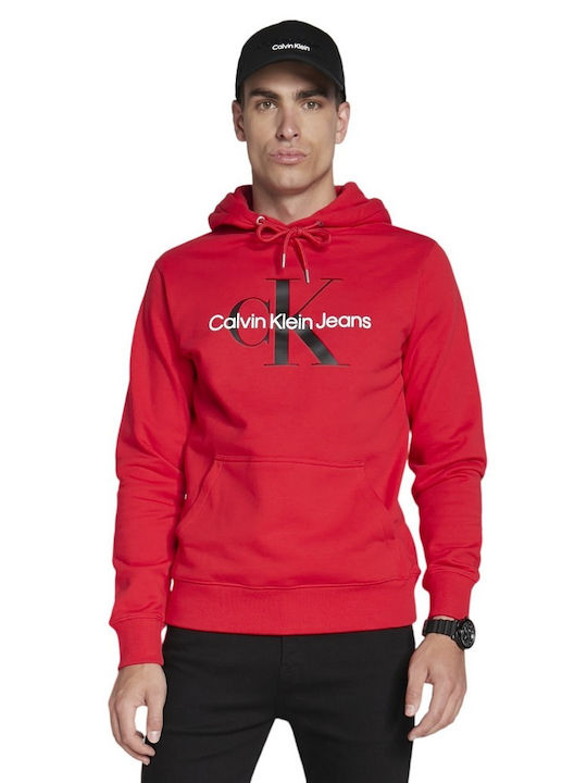 Red calvin clearance klein hoodie mens