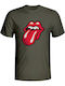 Sol's Pegasus The Rolling Stones Tshirt T-shirt Rolling Stones Khaki Cotton