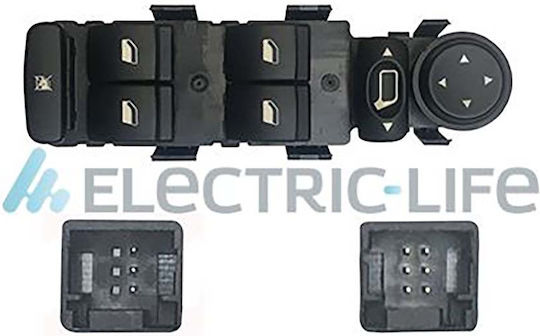 Electric Life Car Window Switch for Citroen C4 9pin Black