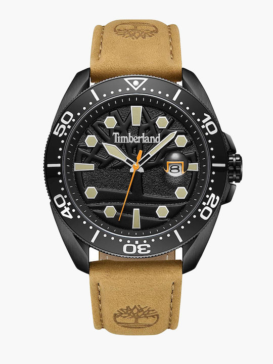 Timberland Carrigan Men's Watch 44mm Battery with Brown Metal Bracelet