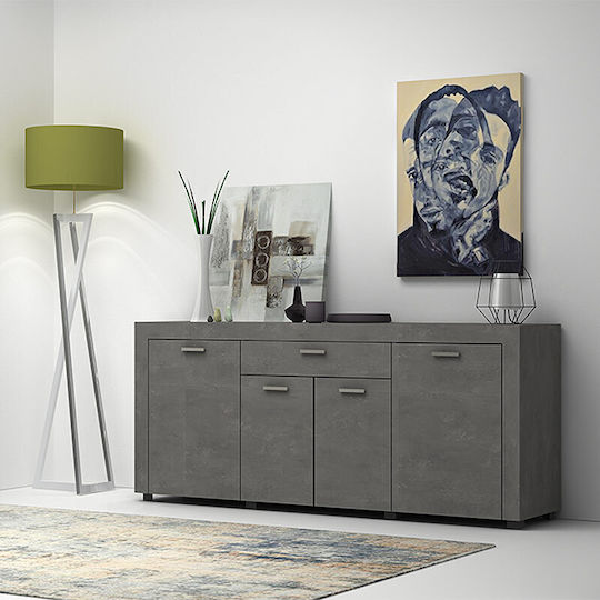 Sideboard Joseph Wooden with Drawers Anthracite 177x40x76cm
