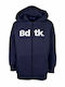 Athletic Kids Sweatshirt Cardigan Cotton with Hood Blue