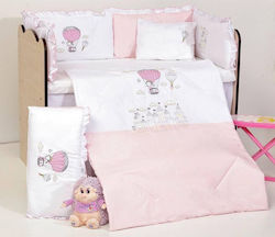 Dizain Baby Baby Crib Bedding Set Castle 8pcs Pink