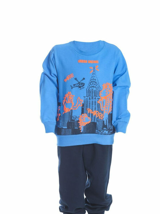 Dreams by Joyce Set Top & Bottom Kids Winter Cotton Pyjamas Turquoise