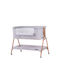 Chipolino Cradle Sweet Dreams with Mattress, Side Opening, and Wheels Grey - Wood