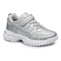 Fila Memory Line Kids Sneakers for Girls with Laces & Strap Silver