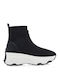 Renato Garini Flatforms Ankle Boots with Socks Black