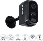 GloboStar IP Surveillance Camera Wi-Fi 1080p Full HD with Two-Way Communication in Black Color