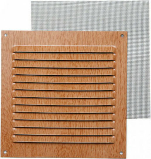 Fepre Aluminum Ventilator Beech Color Vent Louver 15x15cm Square with Screen