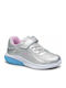 Spectrolite Pu Παιδικά Sneakers με Σκρατς Ασημί