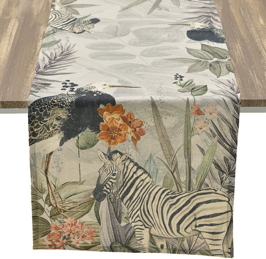 Inart Runner Cotton Gray 40x140cm