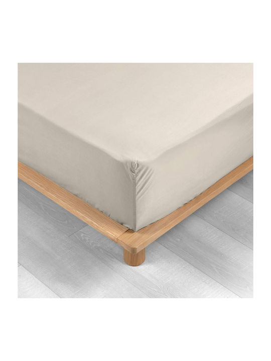 Douceur d'Intérieur Σεντόνι Μονό με Λάστιχο 90x190εκ. Μπέζ