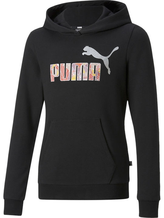 PUMA Kinder-Sweatshirt mit Kapuze Schwarz Essen...