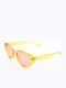 Polaroid Women's Sunglasses with Yellow Plastic Frame and Pink Polarized Lens PLD6051/G/S YEL/LO