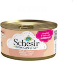 Schesir KItten Care 3-12 Wet Food for Kittens In Can with Chicken 1pc 85gr