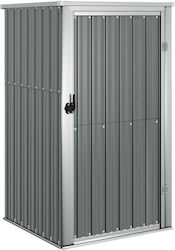 Metallic Galvanized Garden Warehouse with Single-Leaf Door Γκρι L0.88xW0.89xH1.61cm