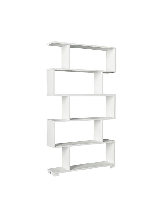 Montoni Floor Chipboard Bookcase Λευκό 90x20x160cm
