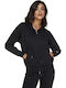 Women's Sweatshirt Jacket Hooded Black