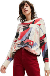 Desigual Women's Long Sleeve Sweater Beige