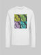 Mona Lisa long-sleeved t-shirt - WHITE