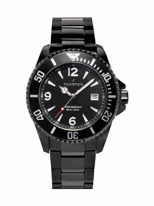 Thorton Arkyn Black Stainless Bracelet Men's Wa...