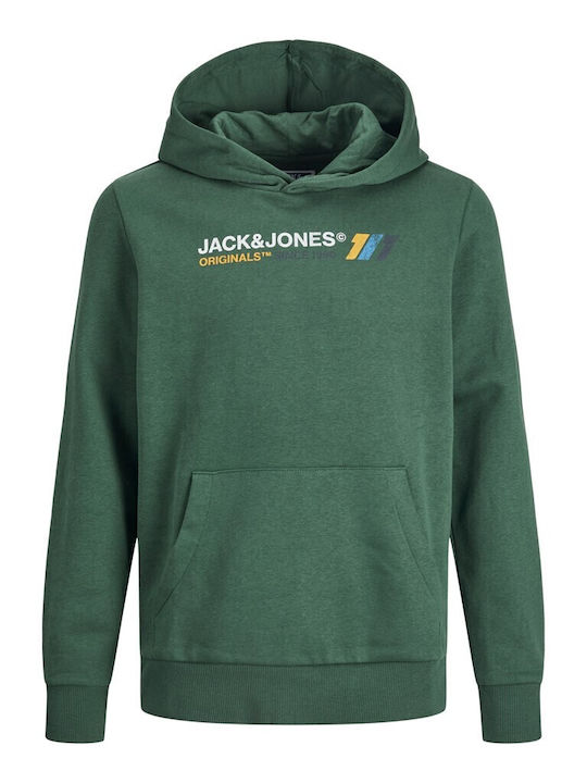 Jack & Jones Kids Sweatshirt with Hood and Pockets Green