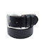 Legend Accessories Men's Artificial Leather Wide Belt Black