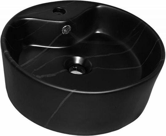 Gloria Giro marmură 41x41x14.5cm Negru