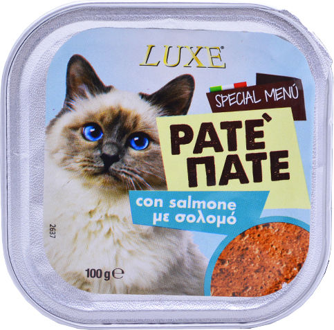 Luxe Pate Υγρή Τροφή για Γάτες σε Ταψάκι με Σολομό 100gr