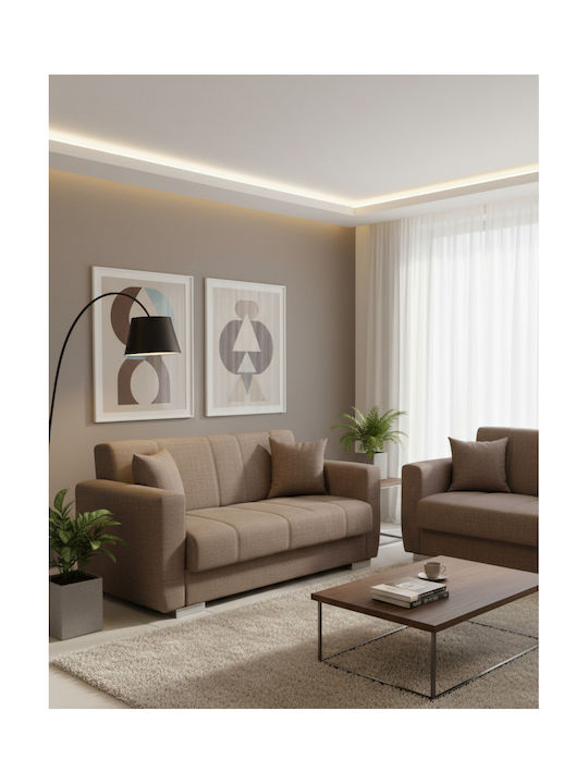 Polya Zweisitzer-Schlafsofa mit Stauraum Braun ...