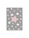 HomeMarkt Stars Kids Rug Stele Γκρι Ροζ 80x150cm