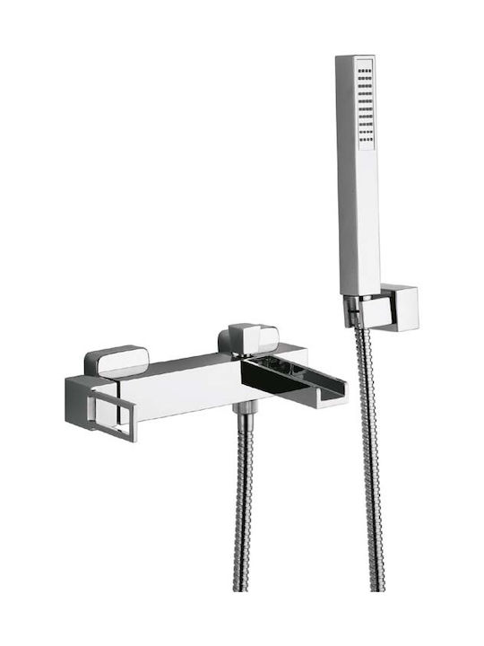 Interflex Darsena Mixing Bathtub Shower Faucet Complete Set Silver