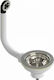 omniplast Valve Sink with Overflow Silver