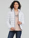 Superdry Kurz Damen Puffer Jacke für Winter Weiß