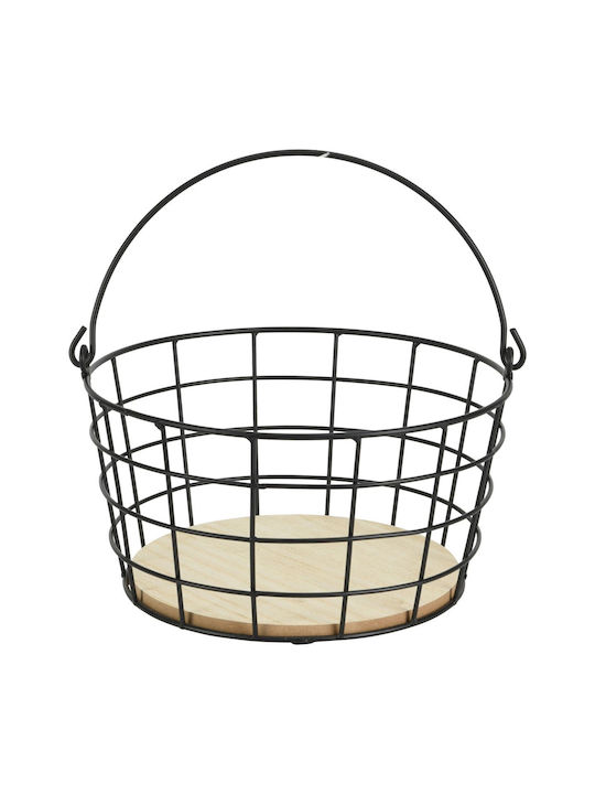 Metallic Decorative Basket 23x23x12cm JK Home Decoration