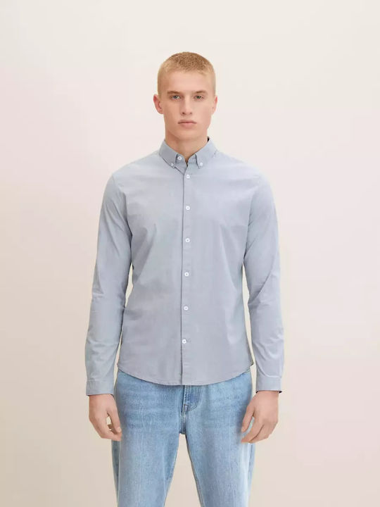 Long-sleeved Cotton Shirt Gray