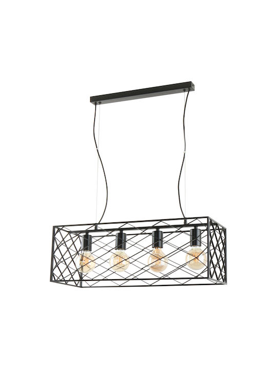 Ravenna Zina Pendant Chandelier 4xE27 Black