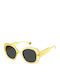 Polaroid Women's Sunglasses with Yellow Plastic Frame and Gray Polarized Lens PLD6190/S 40G/M9