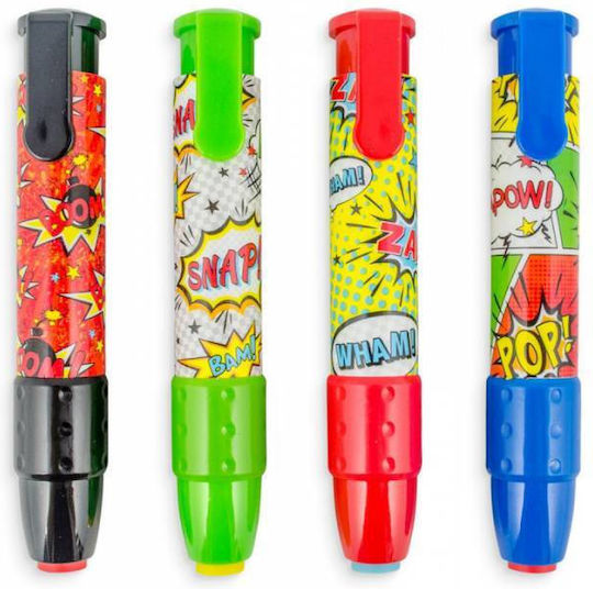 Ooly Eraser for Pencil and Pen Click Comic Attack (Μiscellaneous Designs/Colors) 1pcs
