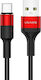 Usams US-SJ221 Плетен USB 2.0 Кабел USB-C Мъжки - USB-A Червен 1.2м SJ221TC02