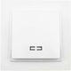 Mono Electric Despina Recessed Wall Switch Lighting One-Way with Frame White