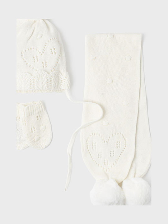 Mayoral Kinder Mütze Set mit Handschuhe Gestric...