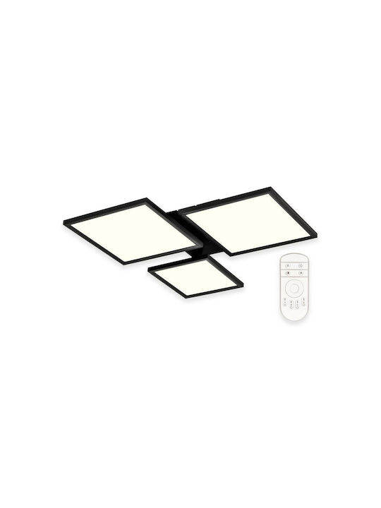 Top Light Modern Plastic Ceiling Mount Light with Integrated LED in Black color