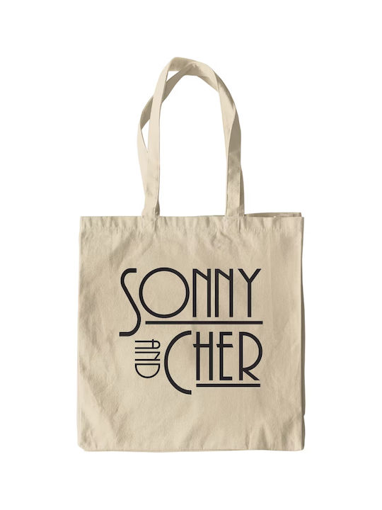 Sonny and Cher τσάντα Καμβάς εκρού φυσικό