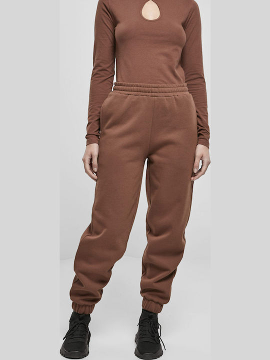 Urban Classics Jogginghose Jogger Vlies Braun
