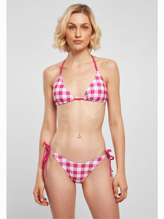 Set Bikini Τριγωνάκι Bright Violet Vichy