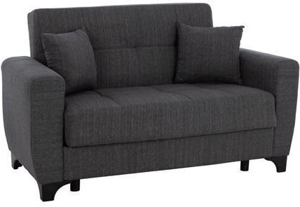 Hema Двуместен Диван Спалня Текстил Сив 190x84x88см.