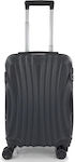 Forecast P009-20 Cabin Travel Suitcase Hard Black with 4 Wheels Height 55cm.